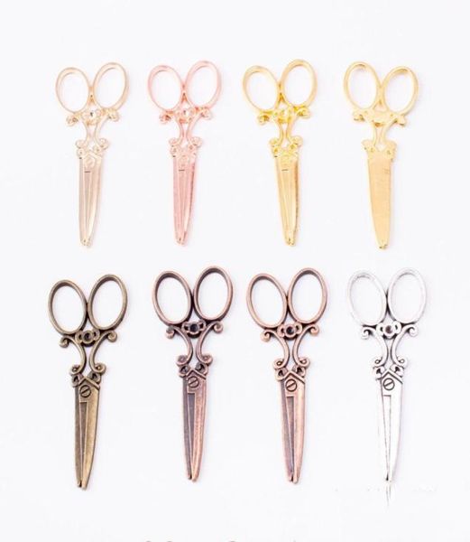 

20pcs 6025mm antique silver color scissors charms vintage bronze scissors pendant for bracelet earring necklace diy jewelry2766757, Bronze;silver