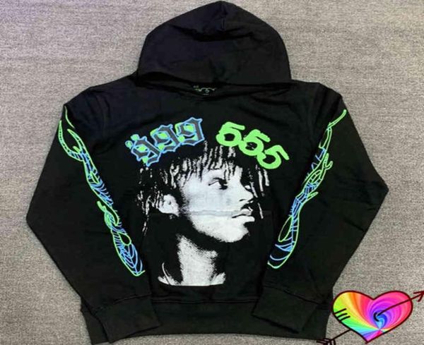 

2022 fluorescent green young thug hoodie men women quality hoodie web sweatshirts pullovers4511940, Black