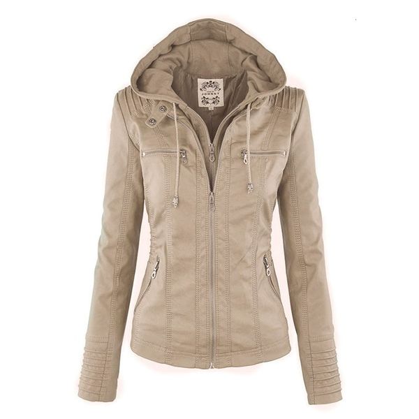 

women s jackets gothic faux leather jacket women hoodies winter autumn motorcycle black outerwear pu basic coat 230803, Black;brown