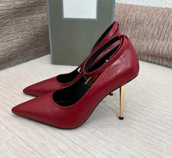 

designer women formal shoes gold heel leather strap love women patent leather pointy toe leathers wedding party lady stiletto heels casual f, Black