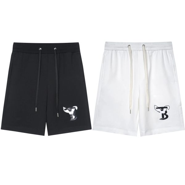 

men's shorts fashion design pure cotton wrinkle resistant comfortable loose fitting shorts summer casual rabbit ear letter printed pant, White;black