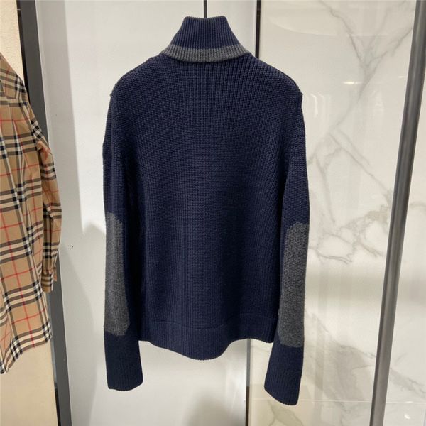 

men's jackets jacket 2023 autumn and winter fashion patchwork cardigan zipper stand collar knitted down coat golf clothing 230803, Black;brown