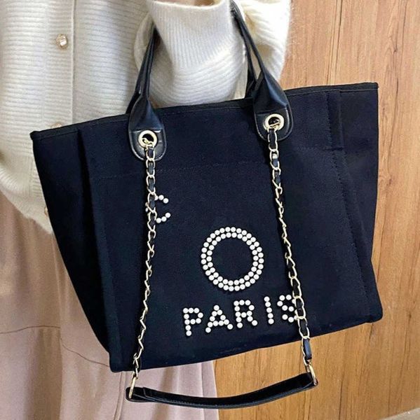 

luxury fashion women's beach bags pearl hand bag brand cc designers women tote evening handbag large capacity female backpacks small po