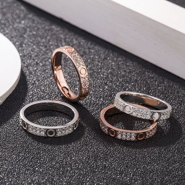 

ice out love ring for women luxury rings classic wedding band plated gold silver ring mens fashion formal shiny famous jewelry designer as g