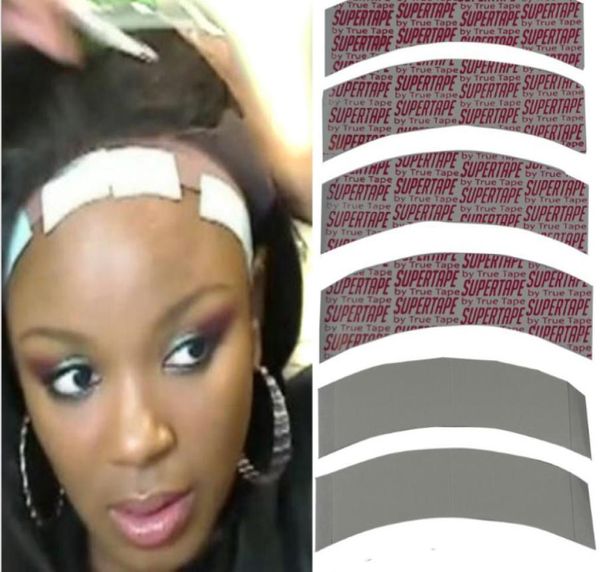 

whole super quality waterproof hair tape double side adhesive super tape for lace wig toupee replacement5633879, Black;brown