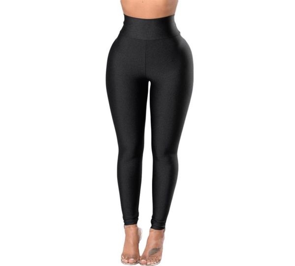 

autumn high waist leggings black tight cincher sport pants women elastic fitness leggin compression trousers4571001, Black;white