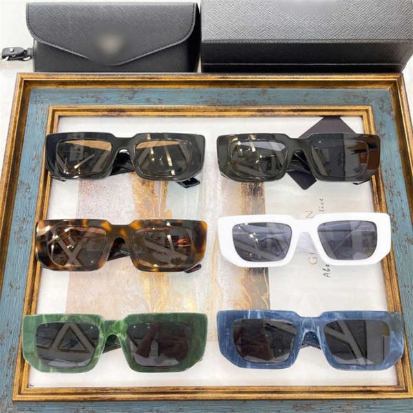 

2023 new luxury designer pjia new women's net red same style personality square plate sunglasses spr11zs, White;black