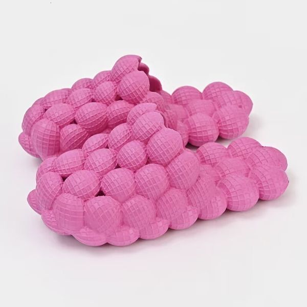 

slippers summer slides for women outdoor close toe slippers bubble massage litchi sandals brand fashion designer pink sandals 230802, Black