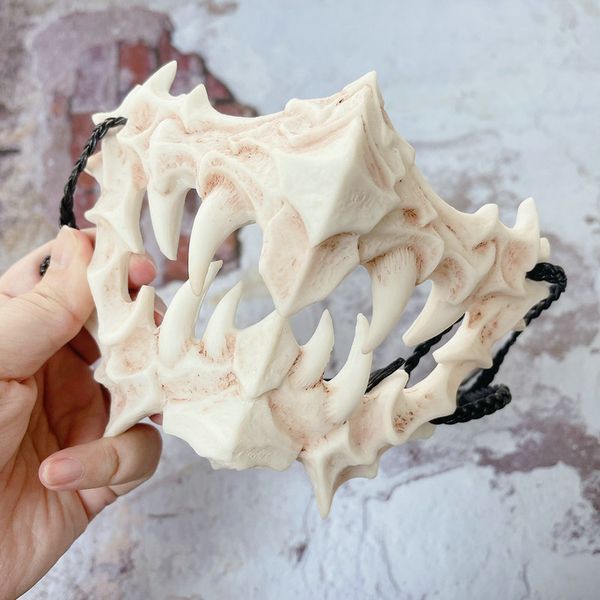 

halloween skull party mask anime dragon god skeleton half face masks bone skull animals mask cosplay dance prom costume props