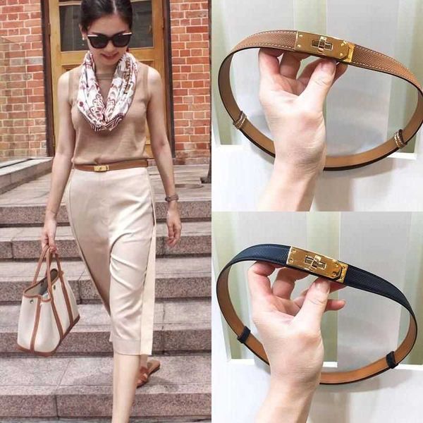 

designer kelly belt women kelly genuine leather thin belt women's matching skirt cowhide suit decoration no perforation waistband, Black;green
