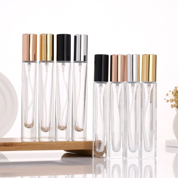 

wholesale 10ml thick glass perfume bottles press pump spray empty refillable bottle of fragrance cosmetic liquid