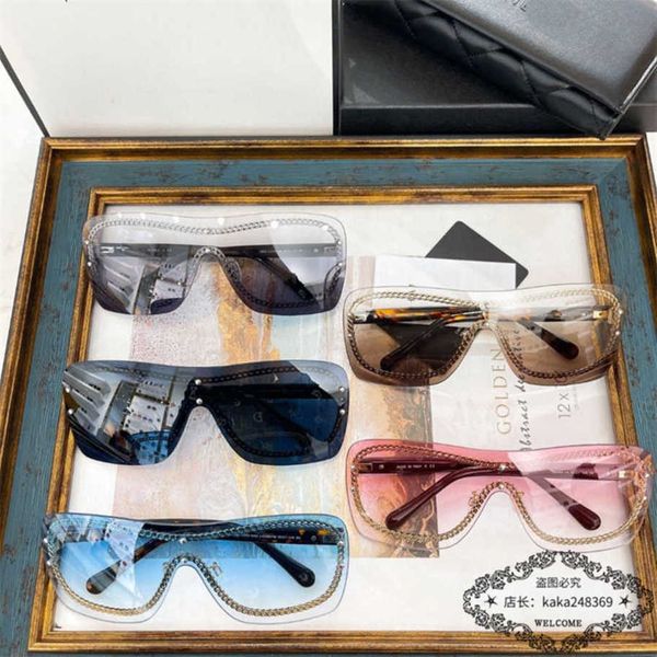 

2023 luxury designer 23 new one-piece goggles sunglasses net red sunglasses ch4243, White;black