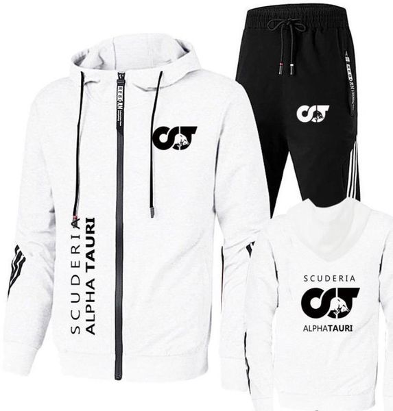 

summer one race riders gasly tauri team zipper hoodies tracksuit men039s sets clothestrousers sweatshirt1185702, Gray
