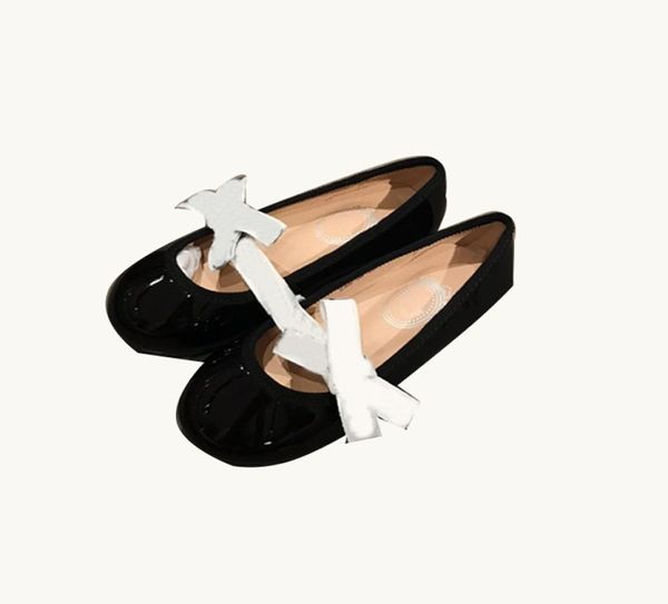 

designer kids shoes black sneakers glossy princess sadals ballets girls party footwear genuine leather soft flats mary jane1964967, Black;red