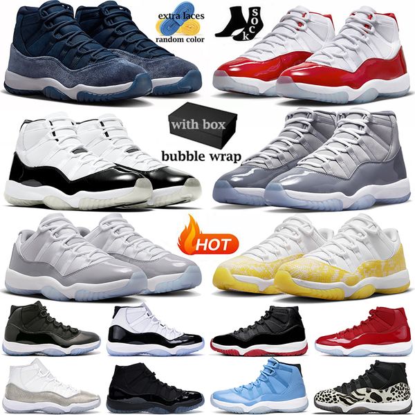 

with box 11 basketball shoes for men women cherry 11s jumpman sneakers cool grey cement midnight navy space jam gamma blue yellow snakeskin