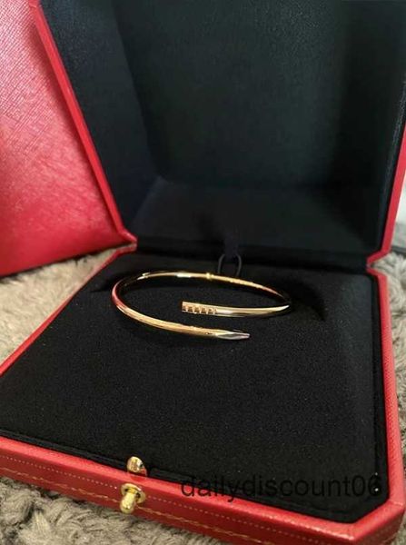 

luxury classic nail bracelet love fashion cuff gold jewelry valentine's day gift, Black