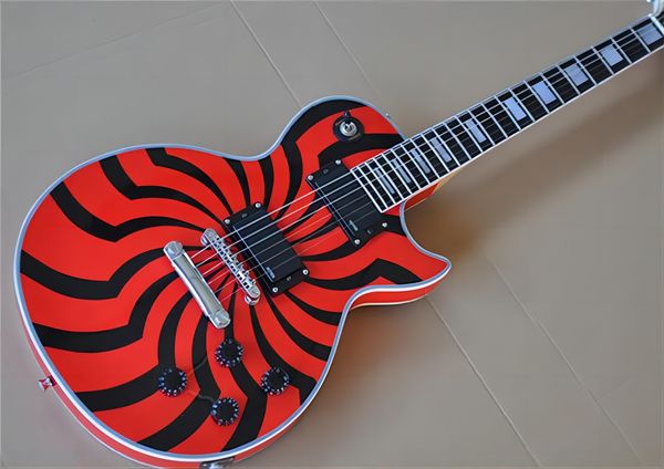 

zakk wylde bullseye custom shop electric guitar spider red black mahogany body n