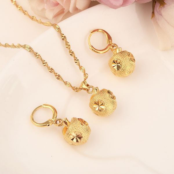 

wedding jewelry sets dubai gold color apple shamp gift party charms girls kid 230803, Slivery;golden