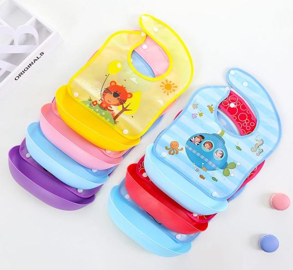 

newborn cartoon aprons baby bibs adjustable baby bibs waterproof silicone feeding baby saliva towel5162424