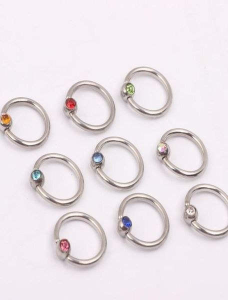 

nose hoop ring n21 mix 10 colors 100pcslot body jewelry steel nose jewelry4596488, Silver