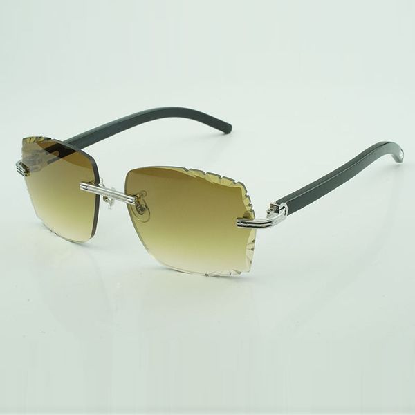 

new factory direct luxury fashion sunglasses 0286o natural black buffalo horn high-end sunglasses engraving lenses, White;black