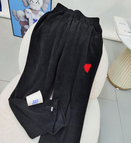 

straight trousers corduroy embroidery women039s 1 casual pants6144253, Black