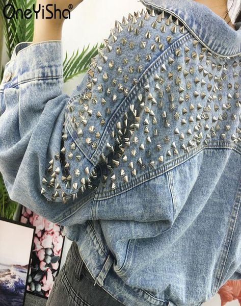 

new rivet women039s denim jacket spring autumn cowboy outerwear loose streetwear lady short jeans coat 211145357296, Black;brown