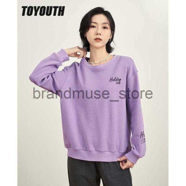 

womens hoodies sweatshirts toyouth women fleece sweatshirts 2022 winter long sleeve o neck hoodie letter print multicolor warm casual street, Black