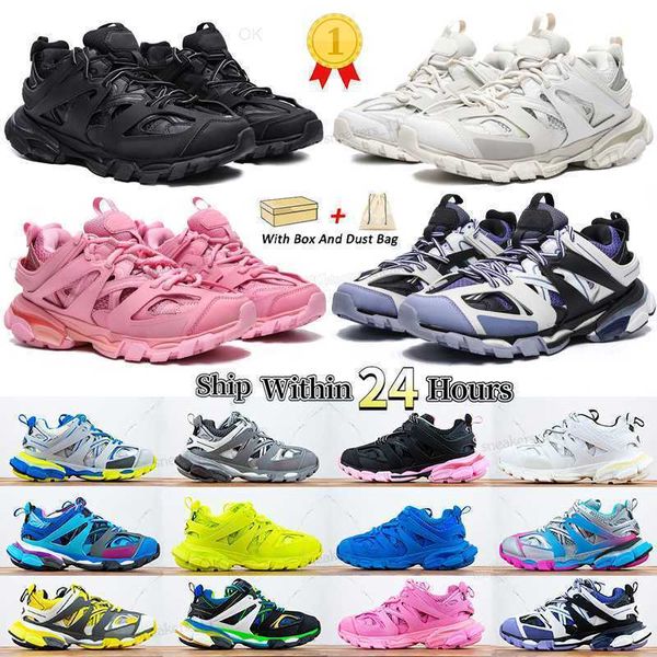 

designers casual shoes track 3.0 tess s sneakers paris men women triple white black pink grey beige orange blue platform tracks 3 18ss sport
