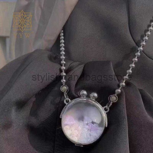 

bags mini transparent crystal round chain shoulder fashion y2k style small designer horizontal body bagstylishhandbagsstore