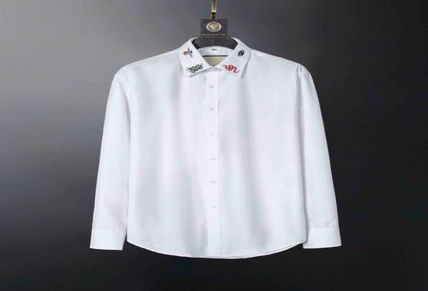 

spring fashion print longsleeve high cotton men designer casual shirt asian size s3xl8815965, White;black