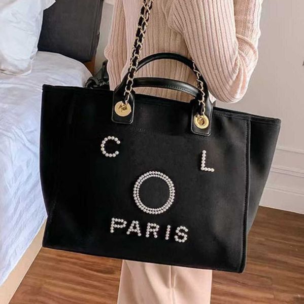 

women's luxury classic evening bags pearl beach handbag brand cc designers women tote bag large capacity female backpack small portable