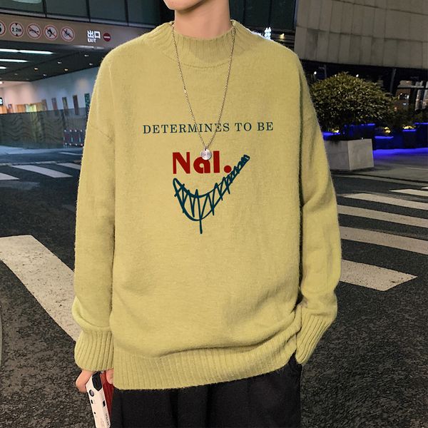 

men's sweaters autumn and winter half turtleneck sweater allmatch trend longsleeved 230802, White;black