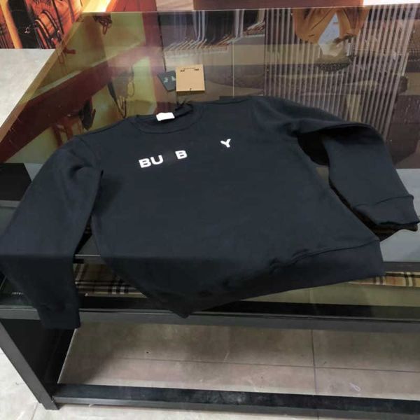 

bby crewneck sweater mens sweatshirt burb man long sleeved t shirt designer cotton sweaters fashion print men women casual pullover coat ove, Black