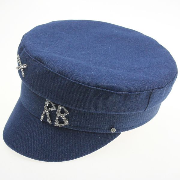 

berets winterblack military hats for women fashion denim navy cap casual caps lady celebrity beret sailor hat 230802, Blue;gray
