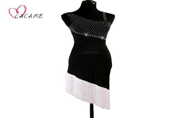 

latin dance dress women dancing competition dresses stage wear flapper dress samba d0469 black white with tassel hem rhines2011259, Black;red