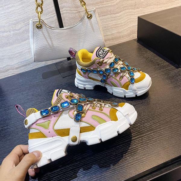 

2023 designer woman shoe leather lace up men fashion platform oversized sneakers white black 0802