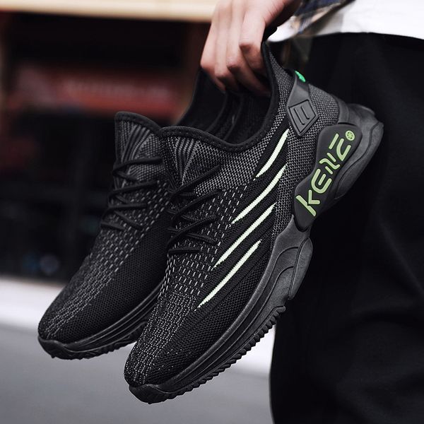 

new fashion trainers sports shoes gray green black orange comfortable jogging size 39-44, White;red