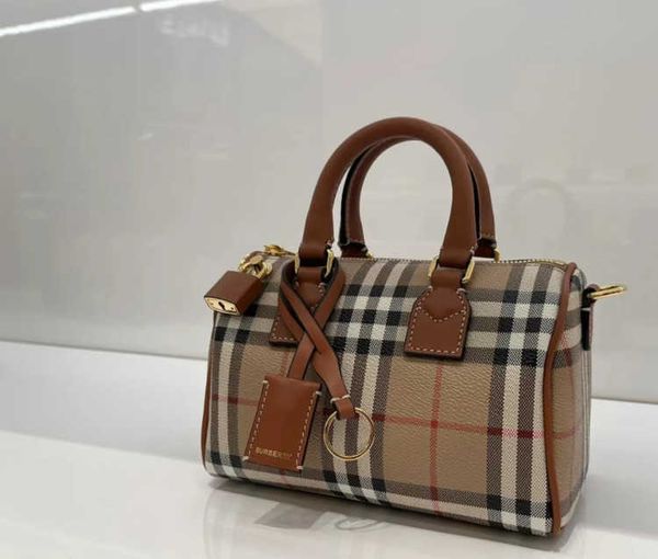 

2023 shoulder bags women's tote wallet blue brown leather handbag designer bags women mini bag check