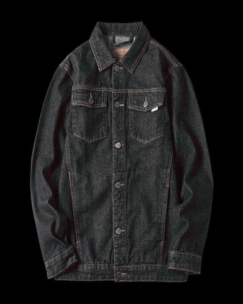 

men039s jackets portlotus spring autumn mens denim jacket plus size trendy fashion bomber ripped male cowboy jeans big and tal7009360, Black;brown