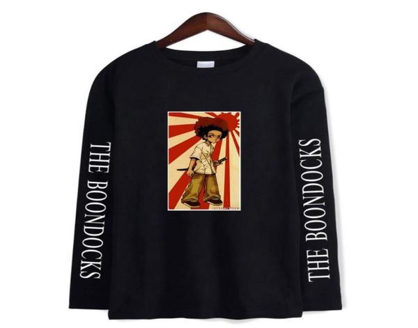 

men039s tshirts the boondocks shirts crew neck men39s shirt long sleeve women tshirts casuaharajuku streetshirt cl24819042012918, White;black