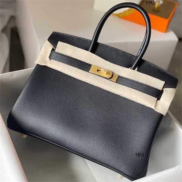 

designer h ermess bags birkins handmade platinum wrapped wax thread togo calfskin litchi pattern leather womens bag buckle handbag 5a frj