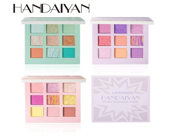 

handaiyan eye makeup eyeshadow pallete 9 color shimmer pigmented eye shadow maquillage matte shimmer eye shadow powder beauty1049582