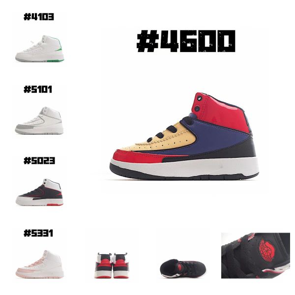 

infant kids shoes 2s toddlers jumpman 2 boys girls youth basketball shoe children mid sneakers designer pink baby kid infants trainers size, Black