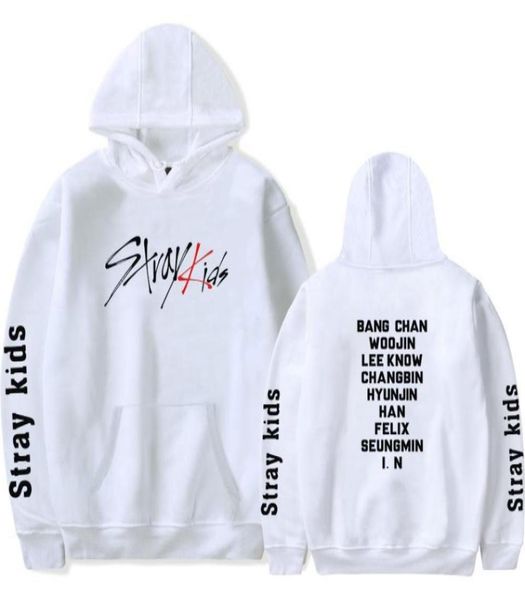 

songsanding stray kids sweatshirt kpop oversized hoodie graphic print korean clothes harajuku sweat femme oversize ladies fall clo8902715, Black