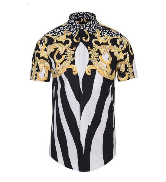 

men039s casual shirts hasueno wear summer 3d printing mens shirt vintage short sleeve for men high street clothing 73236232, White;black