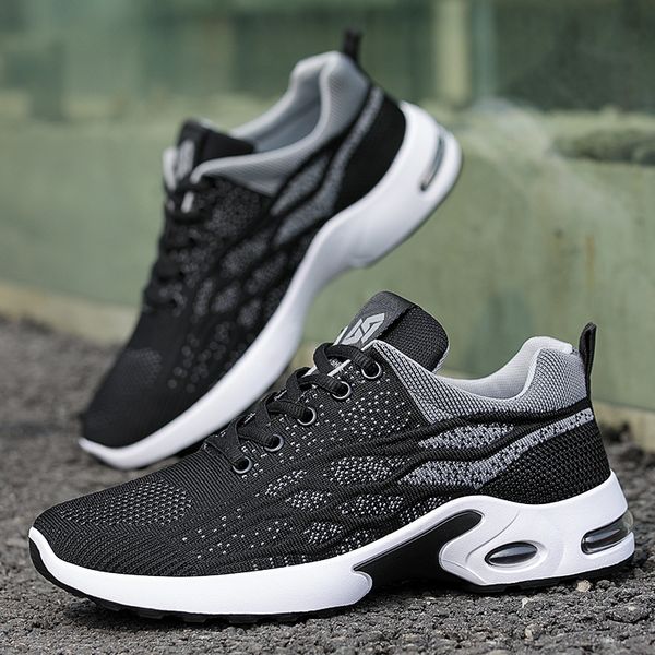 

fashion running shoes mens cushion sneakers black grey red trainers outdoor jogging walking designer shoe, White;red