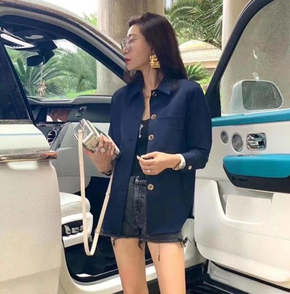 

autumn new style shirt fast hand web celebrity with a loose solid color in the long embroidered versatile fashion shirt6435385, White