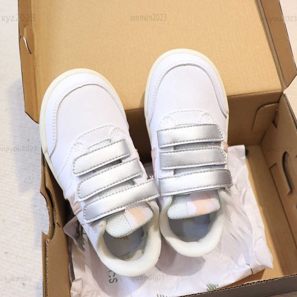 

luxury designer kids casual shoe buckle strap child sneakers children's shoes box protection shipment multiple product, Black;red