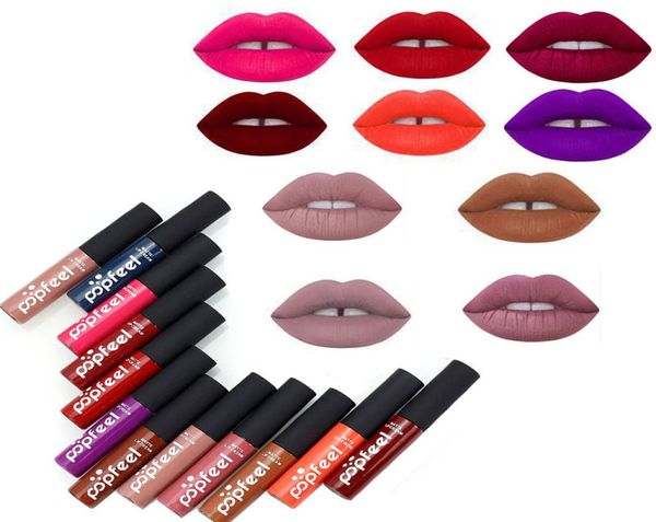 

12 colors tint liquid lipstick matte lip gloss red velvet waterproof long lasting lipgloss lipstick tattoo makeup6960085